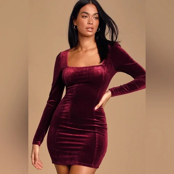 red velvet dress lulus Berry Red Velvet Dress - Bustier Midi Dress - Sexy Midi Dress
